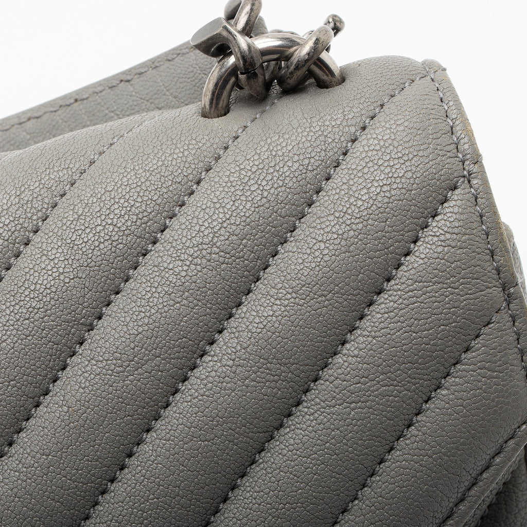 Saint Laurent Matelasse Calfskin Monogram College Medium Shoulder Bag (SHF-D2O1lS)