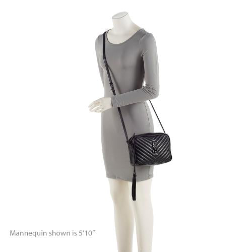 Saint Laurent Matelasse Calfskin Monogram Lou Camera Bag (SHF-dP4ylK)