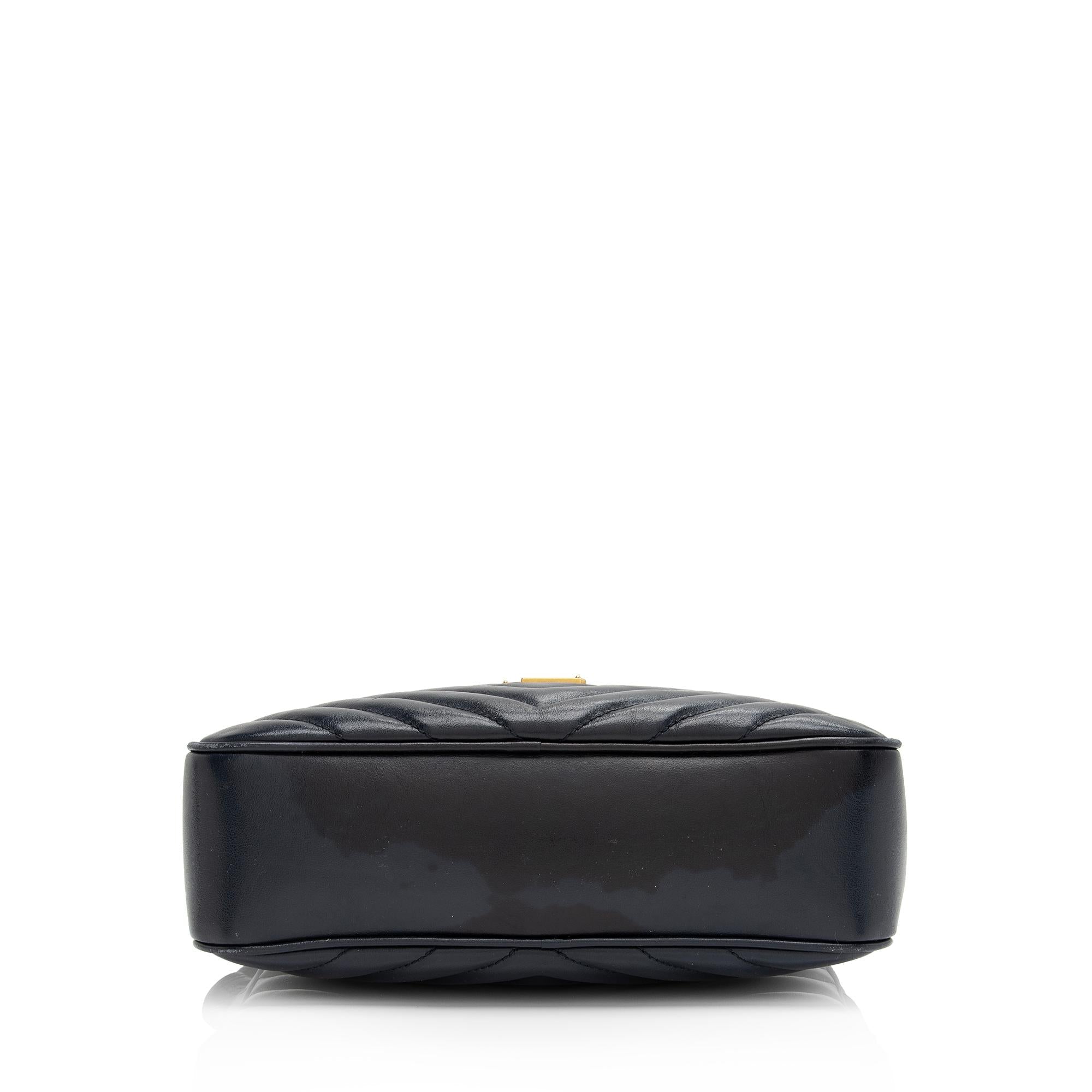 Saint Laurent Matelasse Calfskin Monogram Lou Camera Bag (SHF-aY71qS)