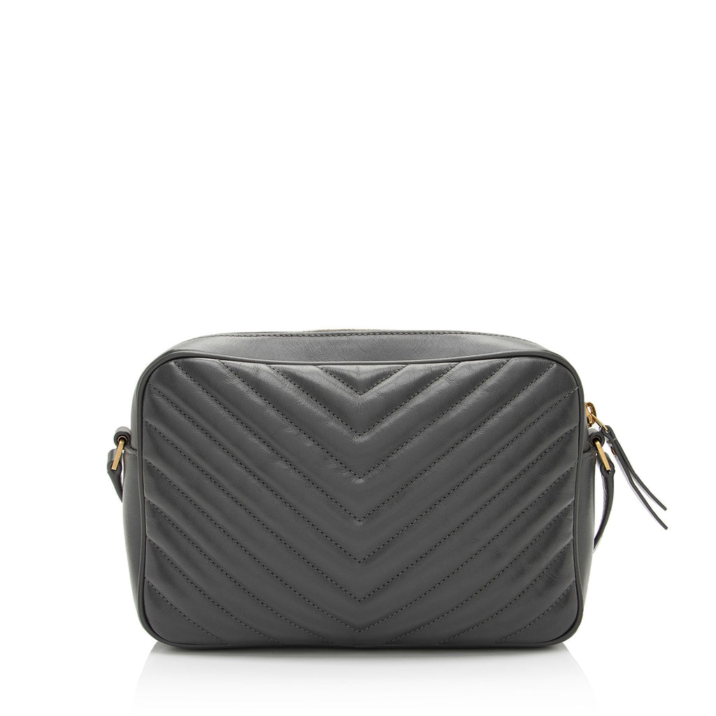 Saint Laurent Matelasse Calfskin Monogram Lou Camera Bag (SHF-Dlf8kG)