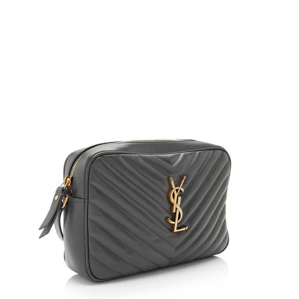 Saint Laurent Matelasse Calfskin Monogram Lou Camera Bag (SHF-Dlf8kG)