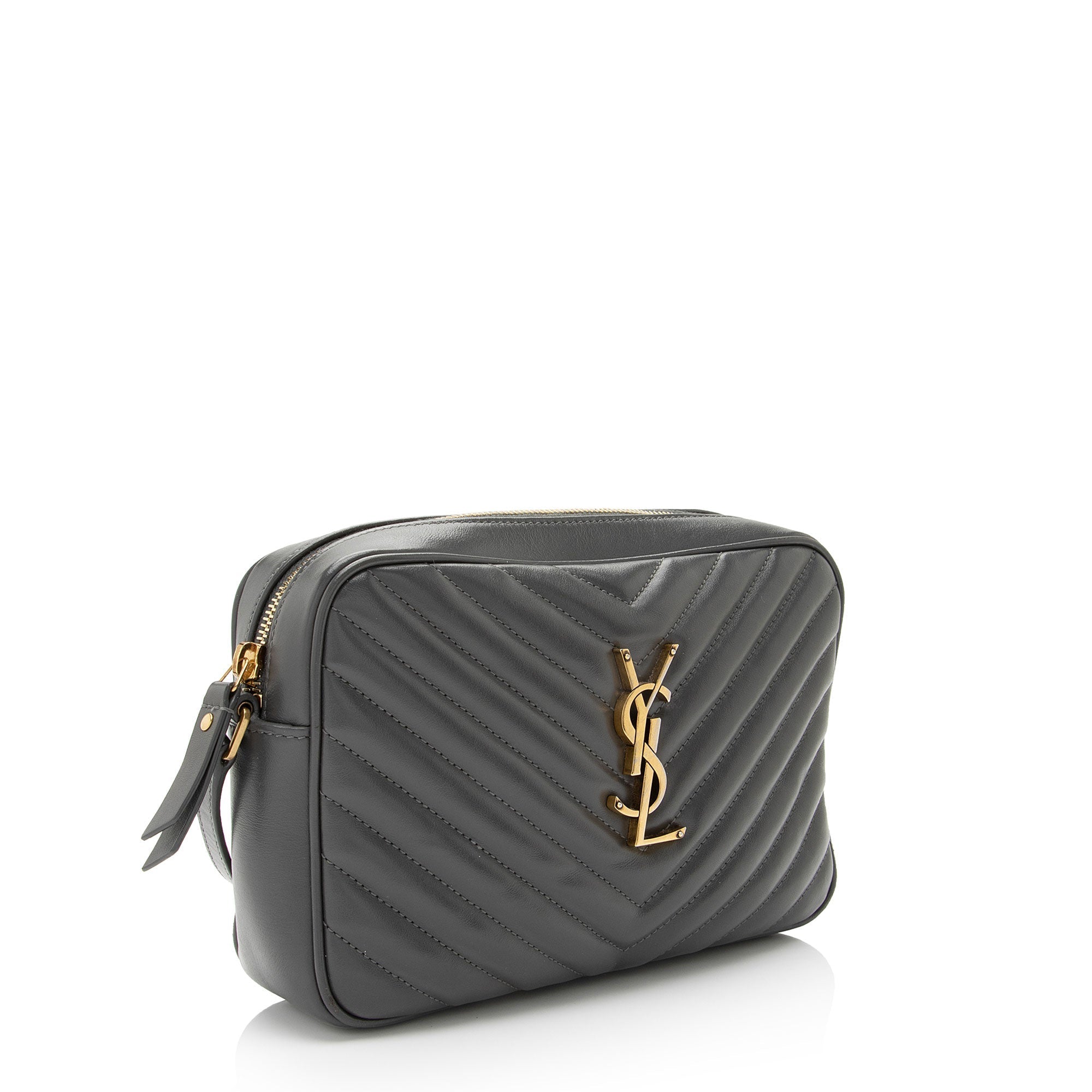 Saint Laurent Matelasse Calfskin Monogram Lou Camera Bag (SHF-Dlf8kG)