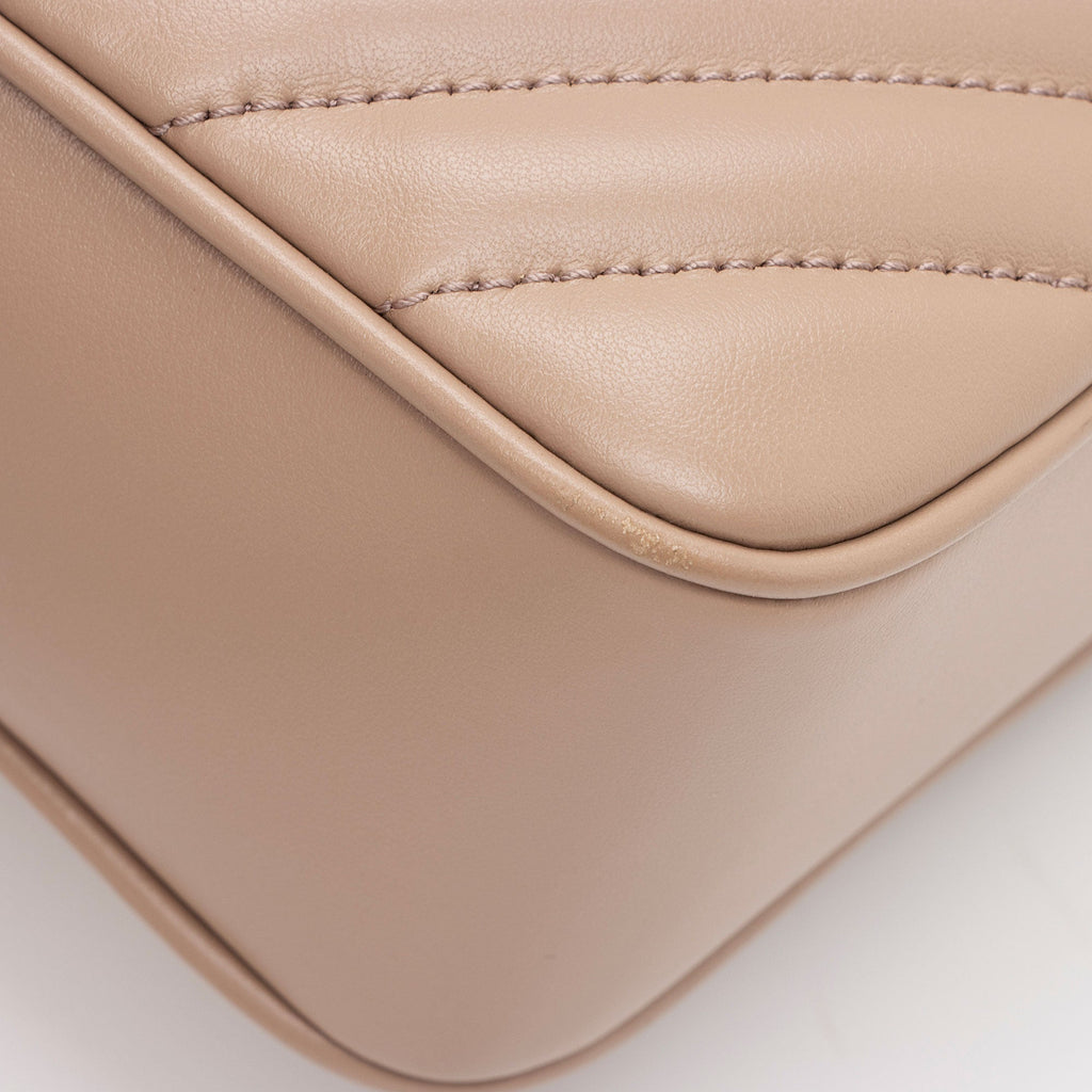 Saint Laurent Matelasse Calfskin Monogram Lou Camera Bag (SHF-X8DDNR)