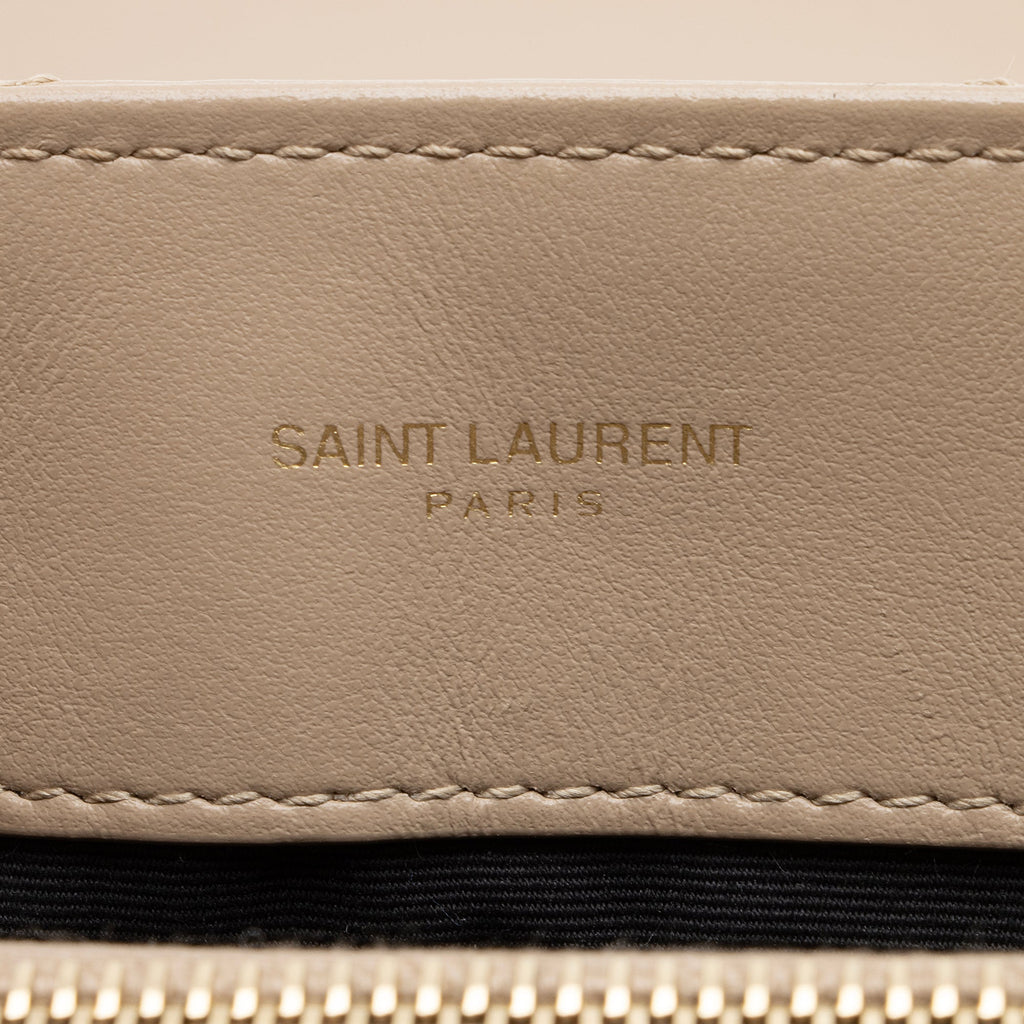 Saint Laurent Matelasse Calfskin Monogram LouLou Chain Medium Shoulder Bag (SHF-sdsp1l)