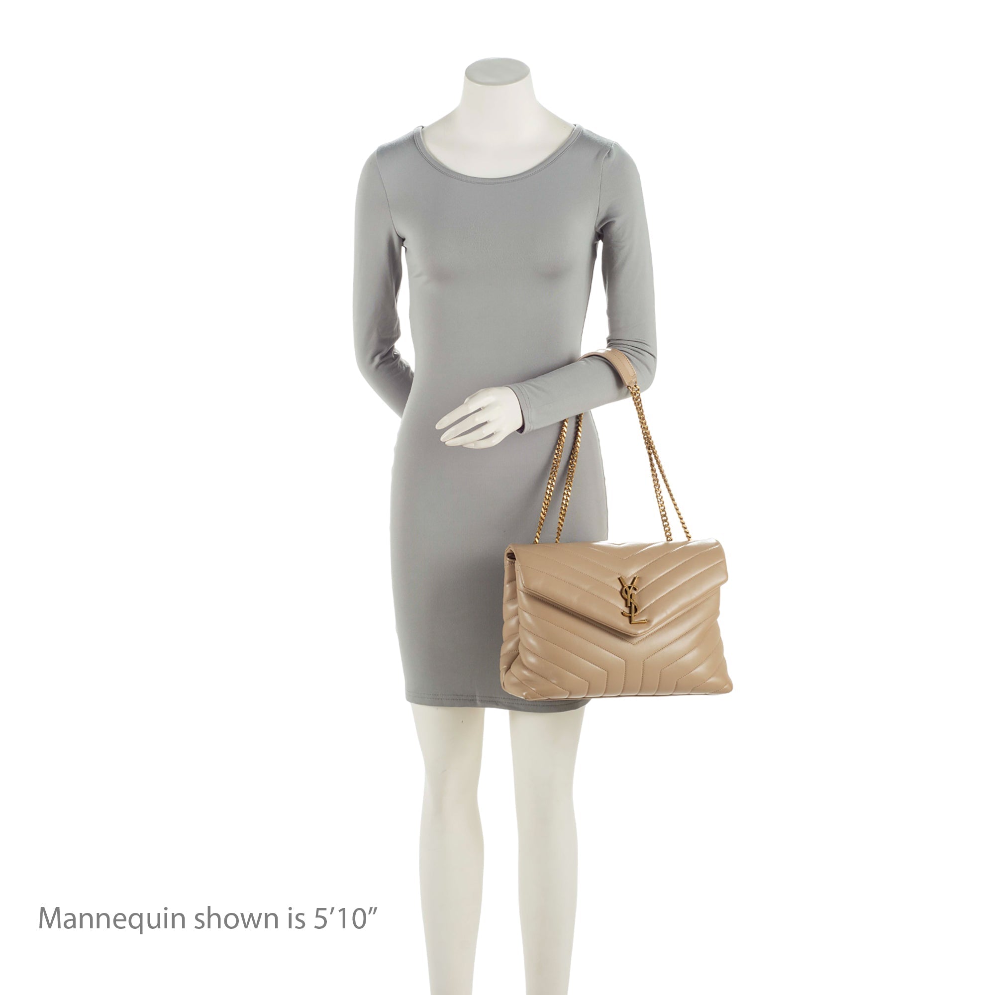 Saint Laurent Matelasse Calfskin Monogram LouLou Chain Medium Shoulder Bag (SHF-sdsp1l)