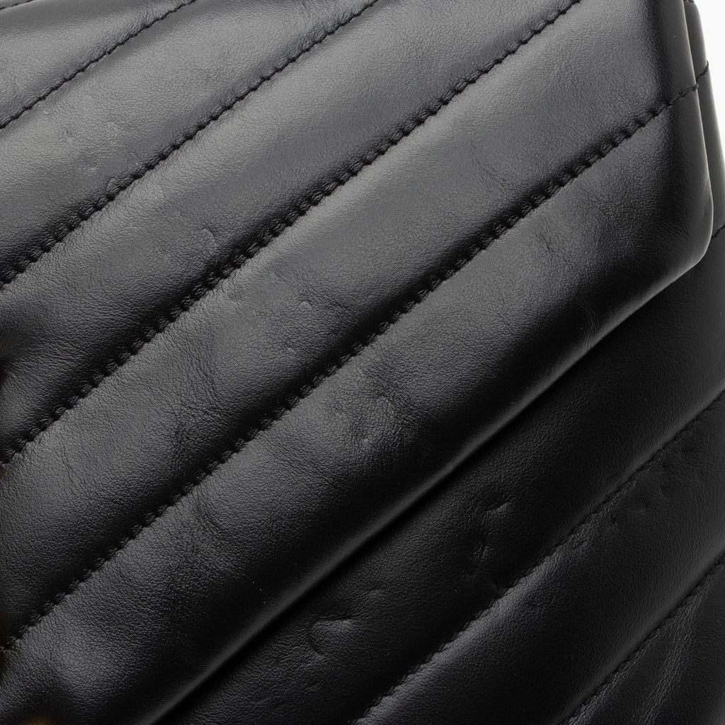 Saint Laurent Matelasse Calfskin Monogram LouLou Chain Medium Shoulder Bag (SHF-ksqMxY)