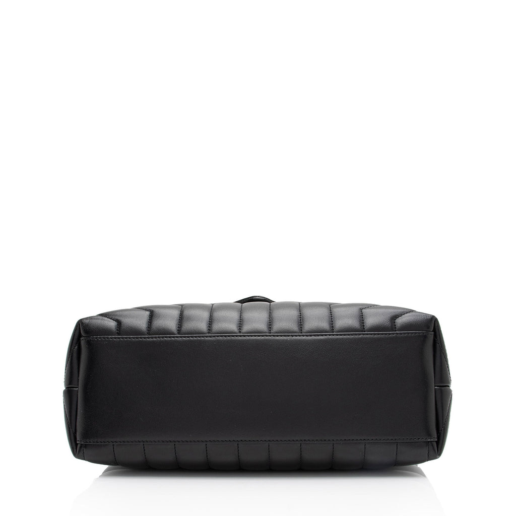 Saint Laurent Matelasse Calfskin Monogram LouLou Chain Medium Shoulder Bag (SHF-sPEp1X)
