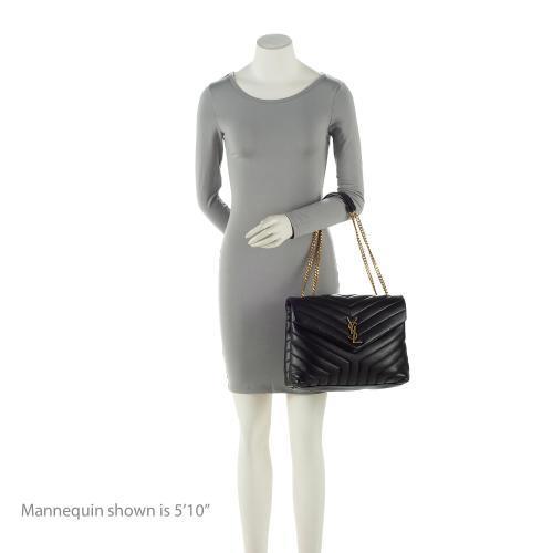 Saint Laurent Matelasse Calfskin Monogram LouLou Chain Medium Shoulder Bag (SHF-sPEp1X)