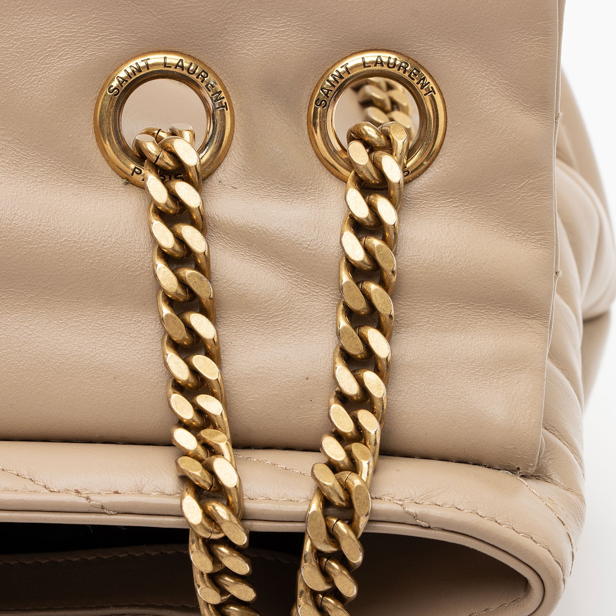 Saint Laurent Matelasse Calfskin Monogram LouLou Chain Medium Shoulder Bag (SHF-pCCeab)
