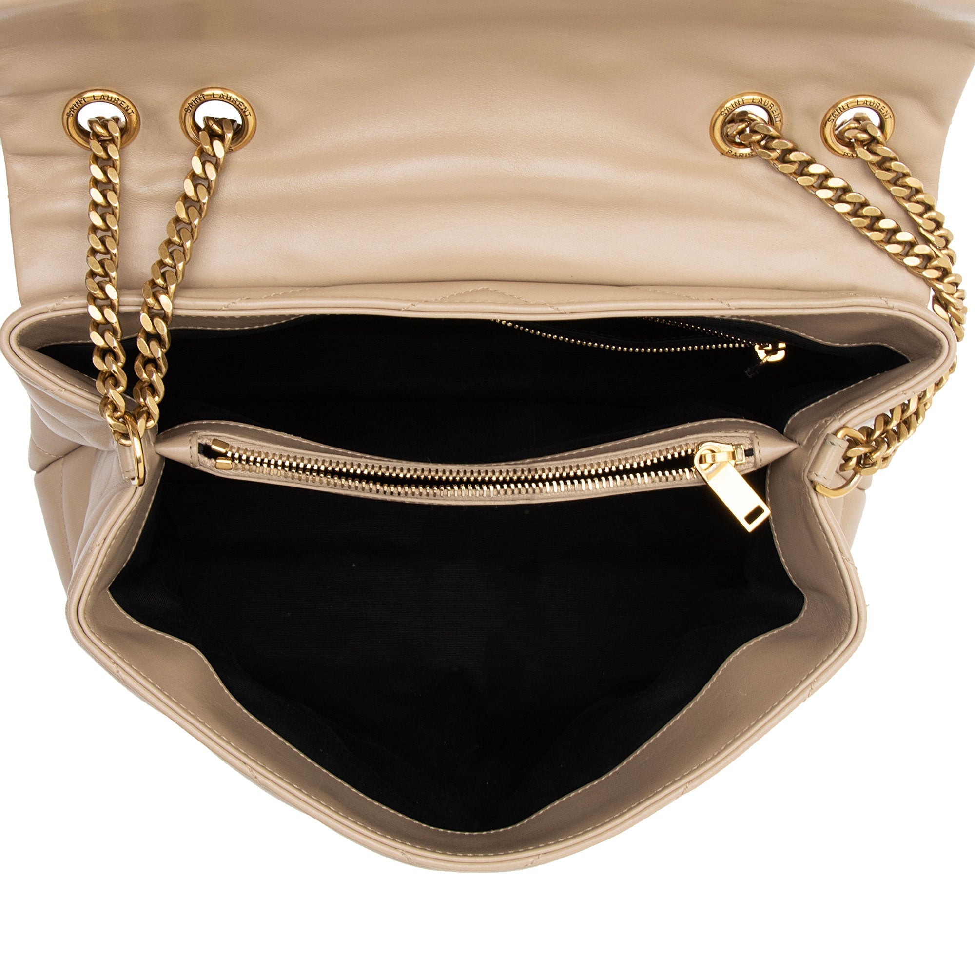 Saint Laurent Matelasse Calfskin Monogram LouLou Chain Medium Shoulder Bag (SHF-pCCeab)