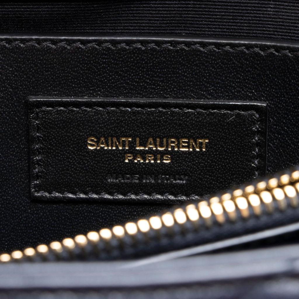 Saint Laurent Matelasse Calfskin Monogram LouLou Chain Small Crossbody Bag (SHF-HY4rvs)