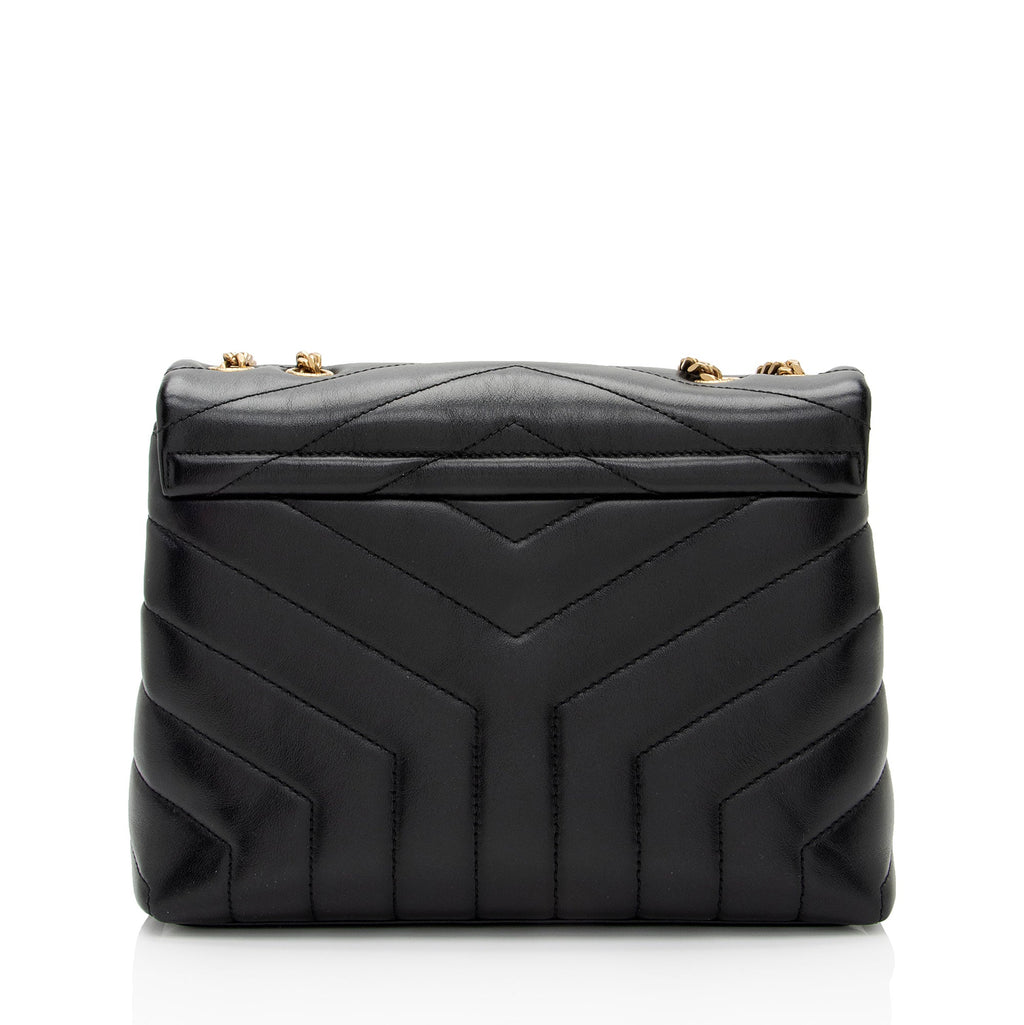 Saint Laurent Matelasse Calfskin Monogram LouLou Chain Small Crossbody Bag (SHF-8o8aXB)