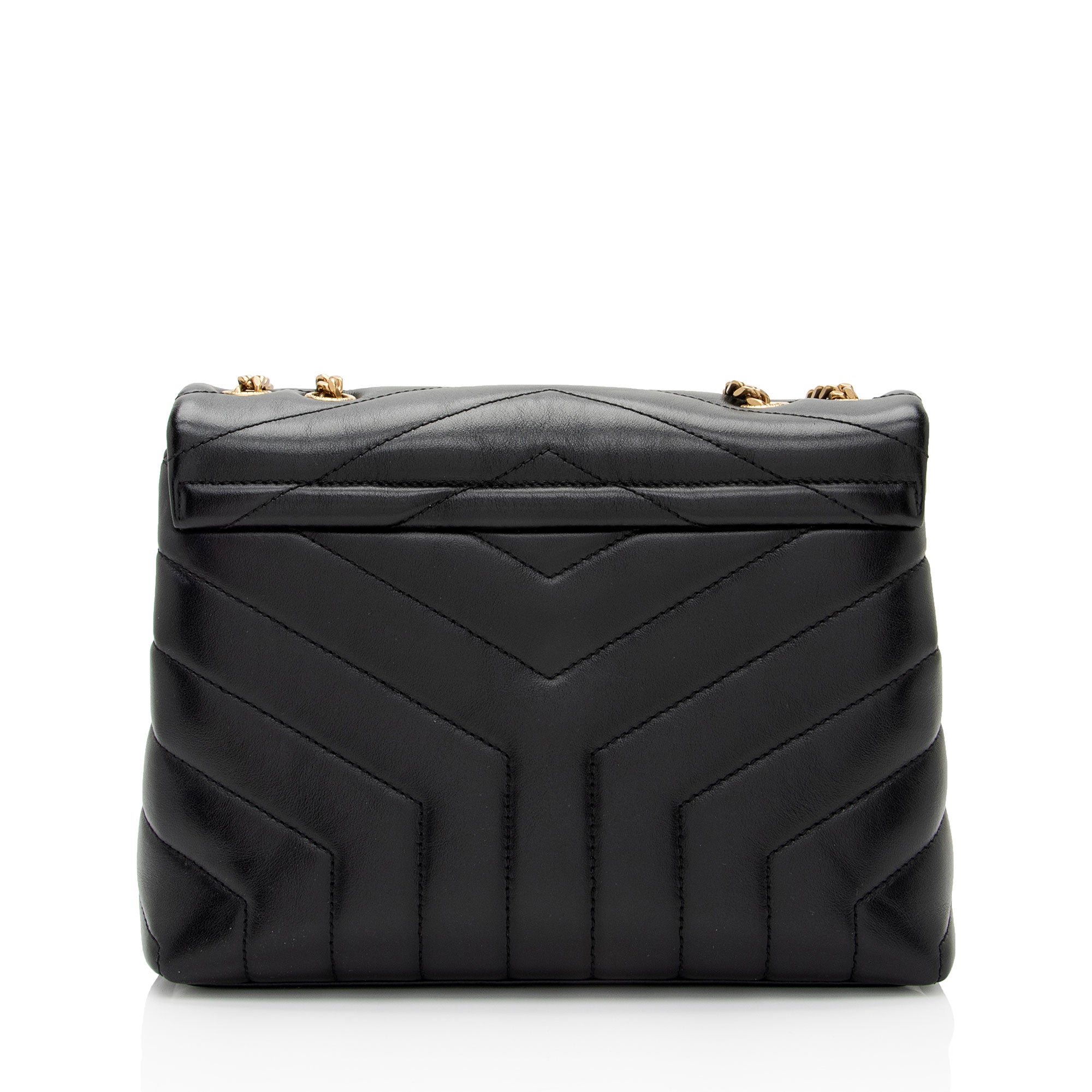 Saint Laurent Matelasse Calfskin Monogram LouLou Chain Small Crossbody Bag (SHF-8o8aXB)