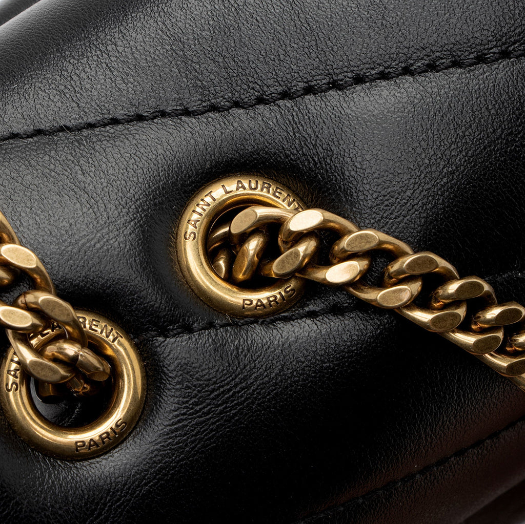 Saint Laurent Matelasse Calfskin Monogram LouLou Chain Small Crossbody Bag (SHF-8o8aXB)