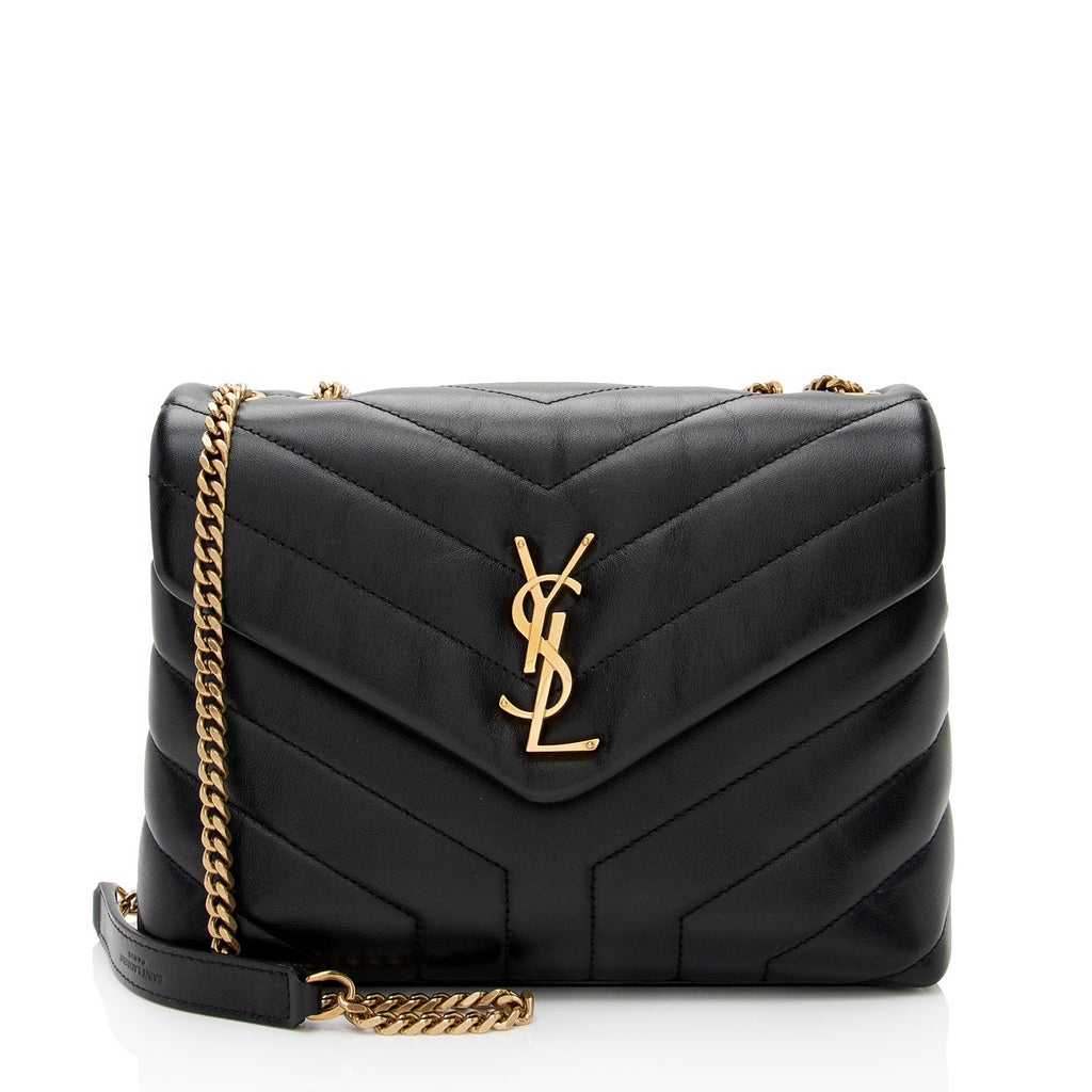 Saint Laurent Matelasse Calfskin Monogram LouLou Chain Small Crossbody Bag (SHF-8o8aXB)