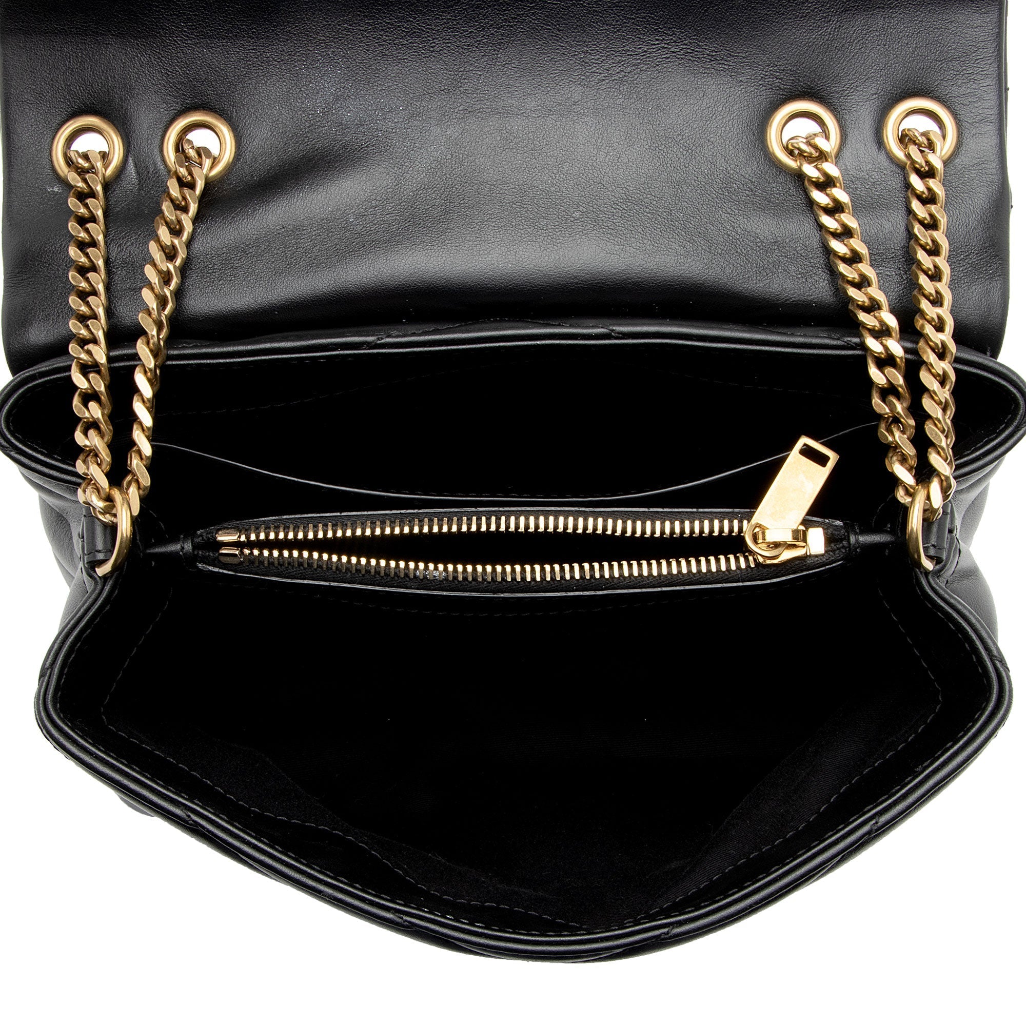 Saint Laurent Matelasse Calfskin Monogram LouLou Chain Small Crossbody Bag (SHF-8o8aXB)