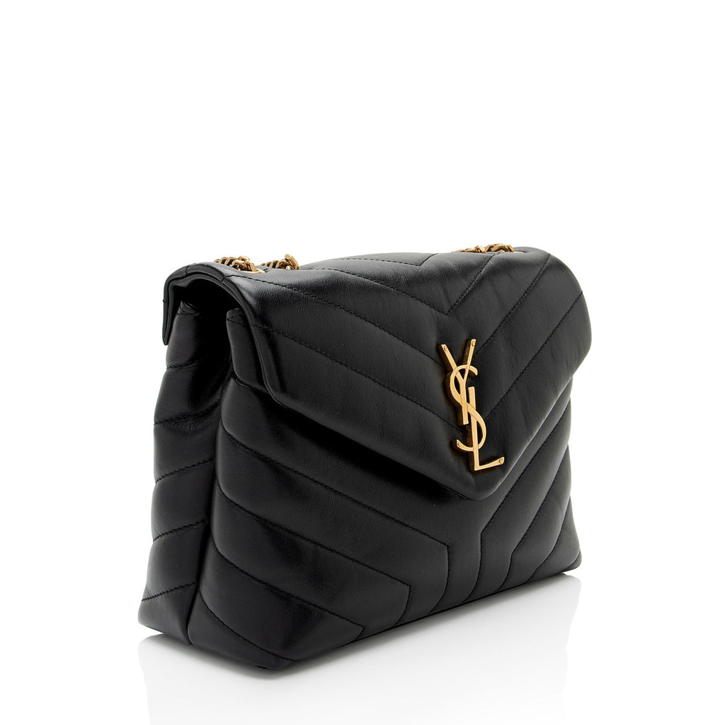 Saint Laurent Matelasse Calfskin Monogram LouLou Chain Small Crossbody Bag (SHF-8o8aXB)