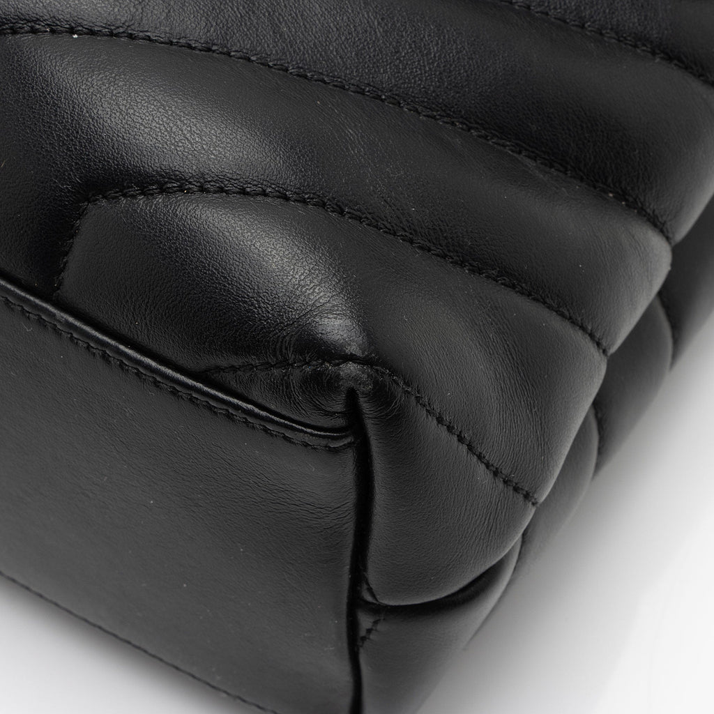 Saint Laurent Matelasse Calfskin Monogram LouLou Chain Small Crossbody Bag (SHF-s725vF)