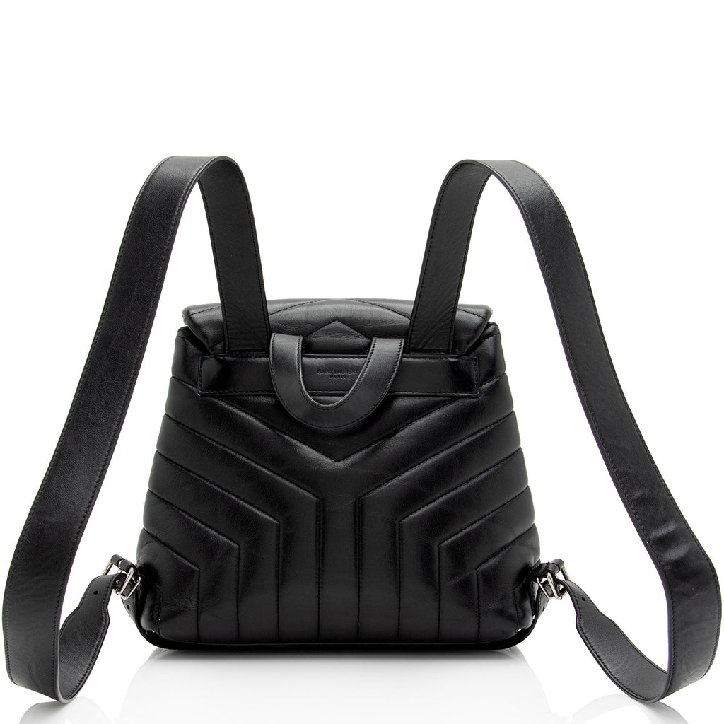 Saint Laurent Matelasse Calfskin Monogram LouLou Small Backpack (SHF-HvZDX3)