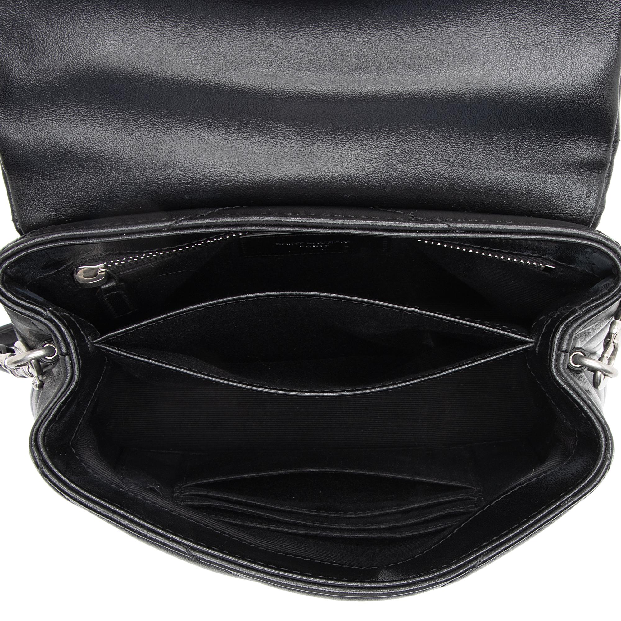 Saint Laurent Matelasse Calfskin Monogram LouLou Toy Crossbody Bag (SHF-3Lqn8O)
