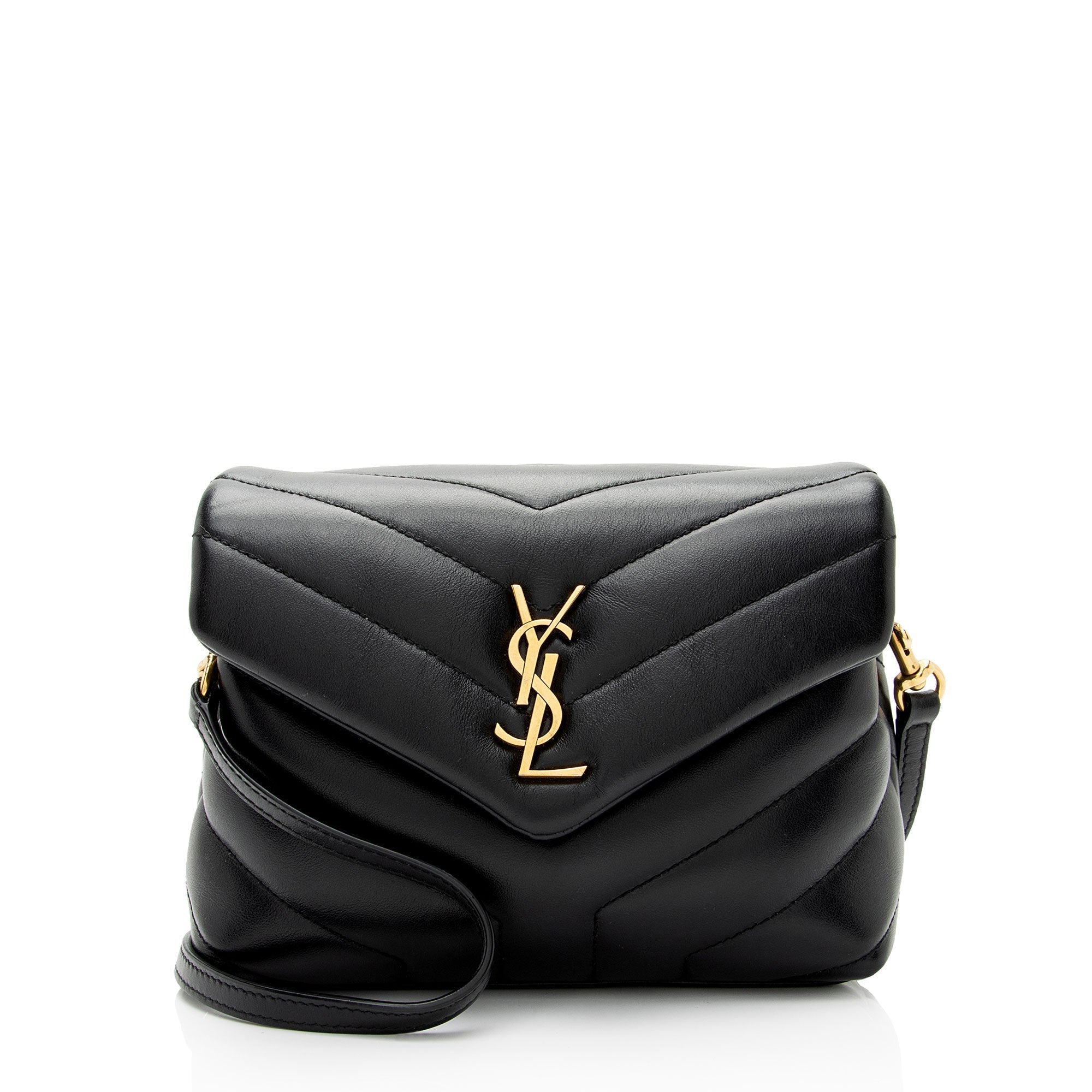 Saint Laurent Matelasse Calfskin Monogram LouLou Toy Crossbody Bag (SHF-8TLGZ0)