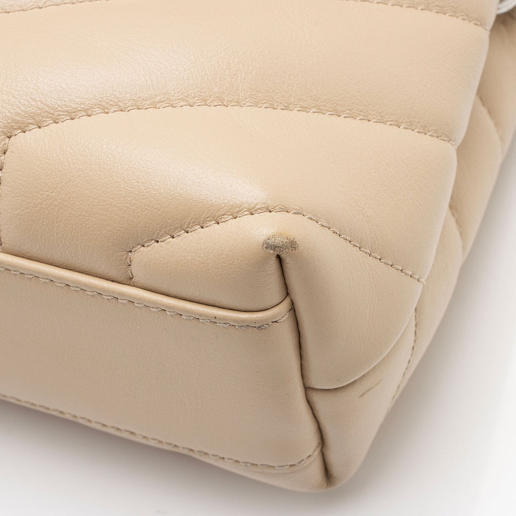 Saint Laurent Matelasse Calfskin Monogram LouLou Toy Crossbody Bag (SHF-arg7wt)