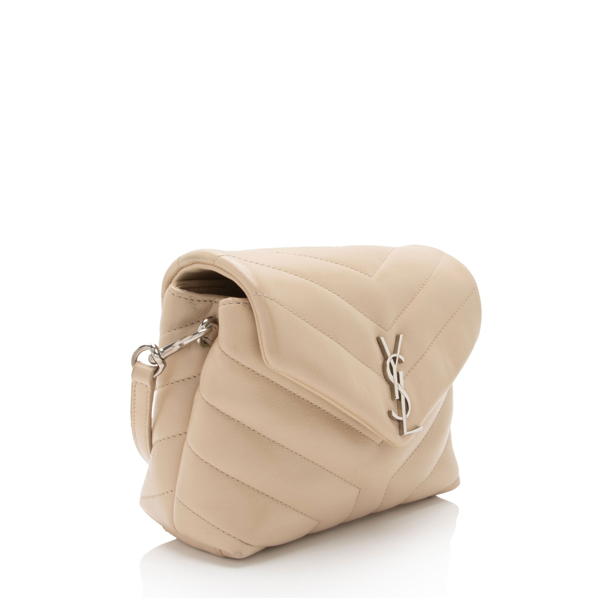 Saint Laurent Matelasse Calfskin Monogram LouLou Toy Crossbody Bag (SHF-arg7wt)