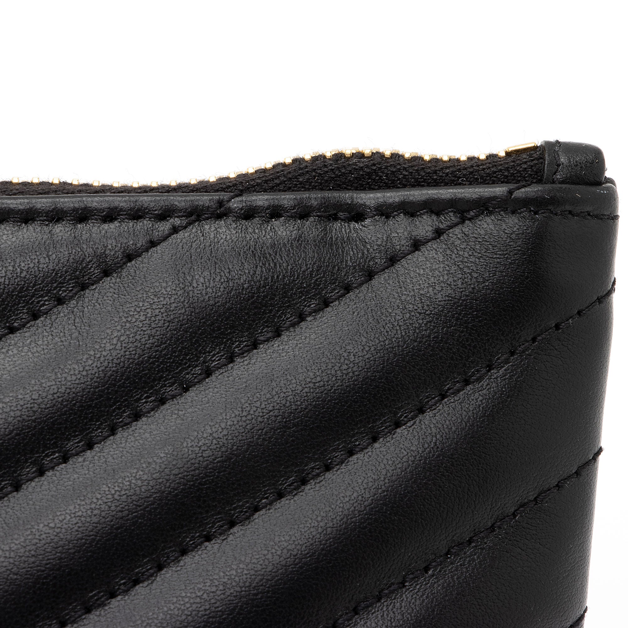 Saint Laurent Matelasse Calfskin Monogram Small Wristlet (SHF-I0dYH7)