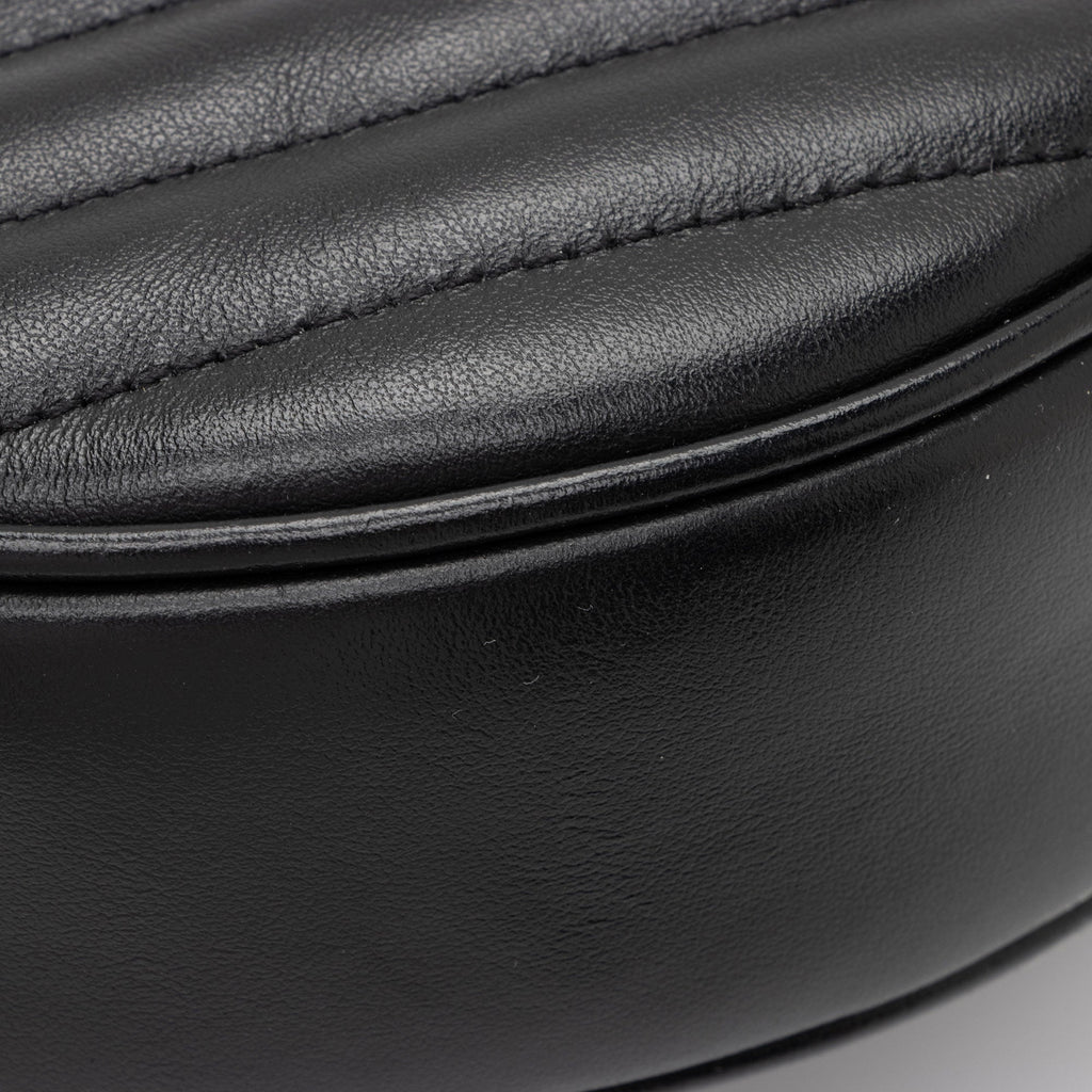 Saint Laurent Matelasse Calfskin Monogram Vinyle Round Camera Bag (SHF-TICycU)
