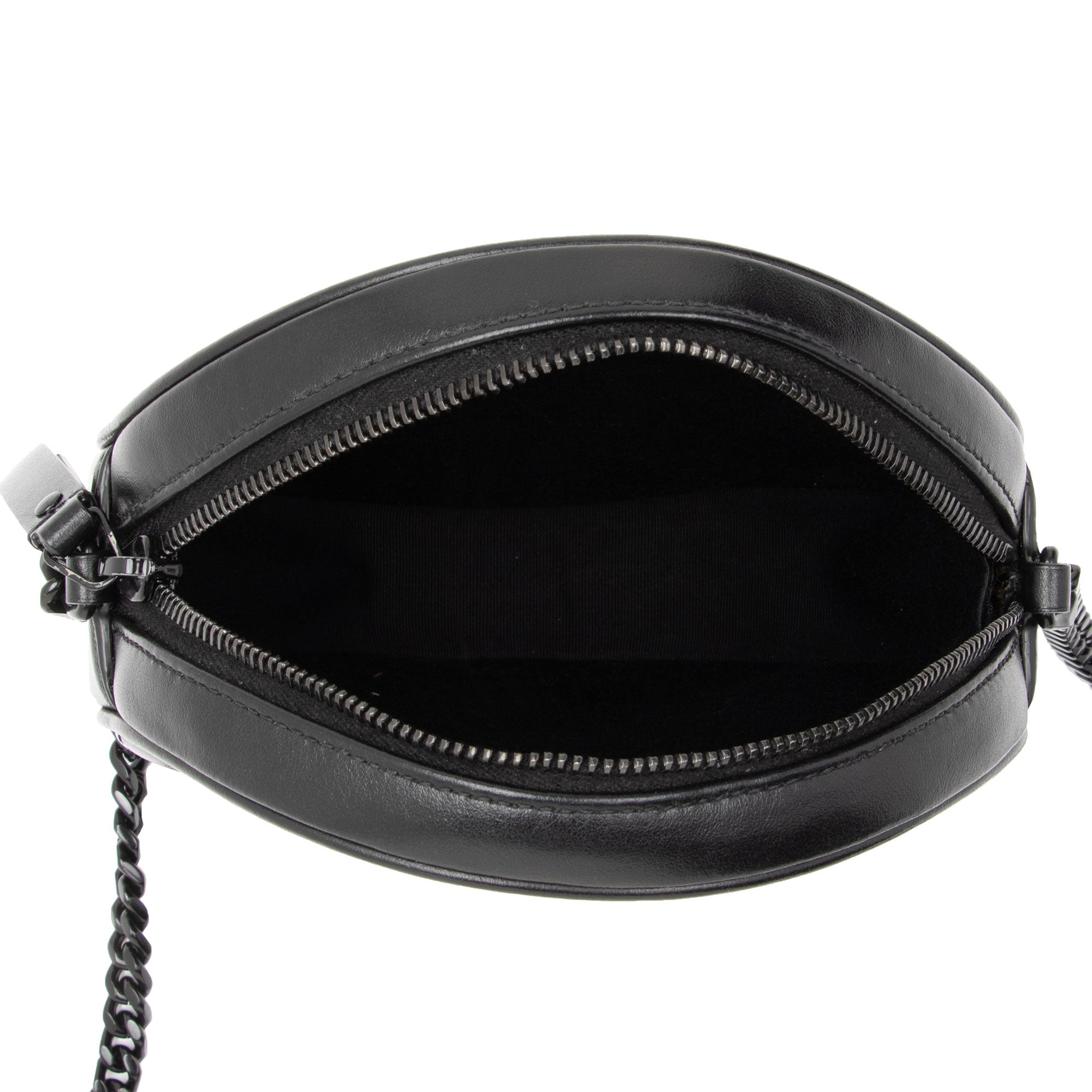 Saint Laurent Matelasse Calfskin Monogram Vinyle Round Camera Bag (SHF-TICycU)