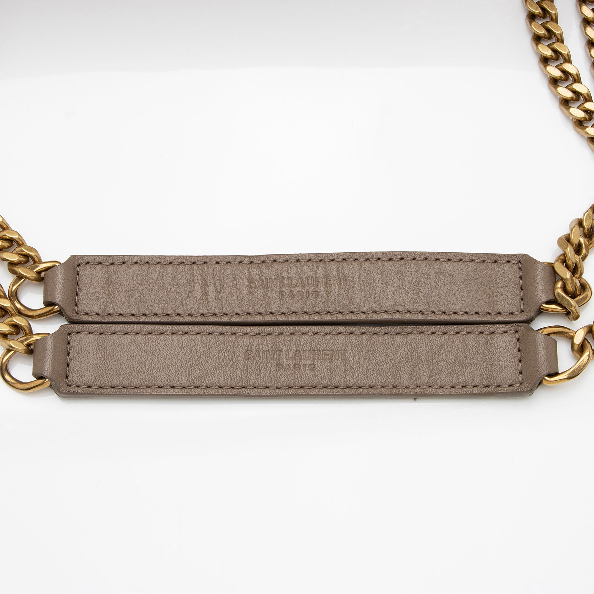 Saint Laurent Matelasse Canvas Monogram LouLou Chain Small Crossbody Bag (SHF-S2G13U)