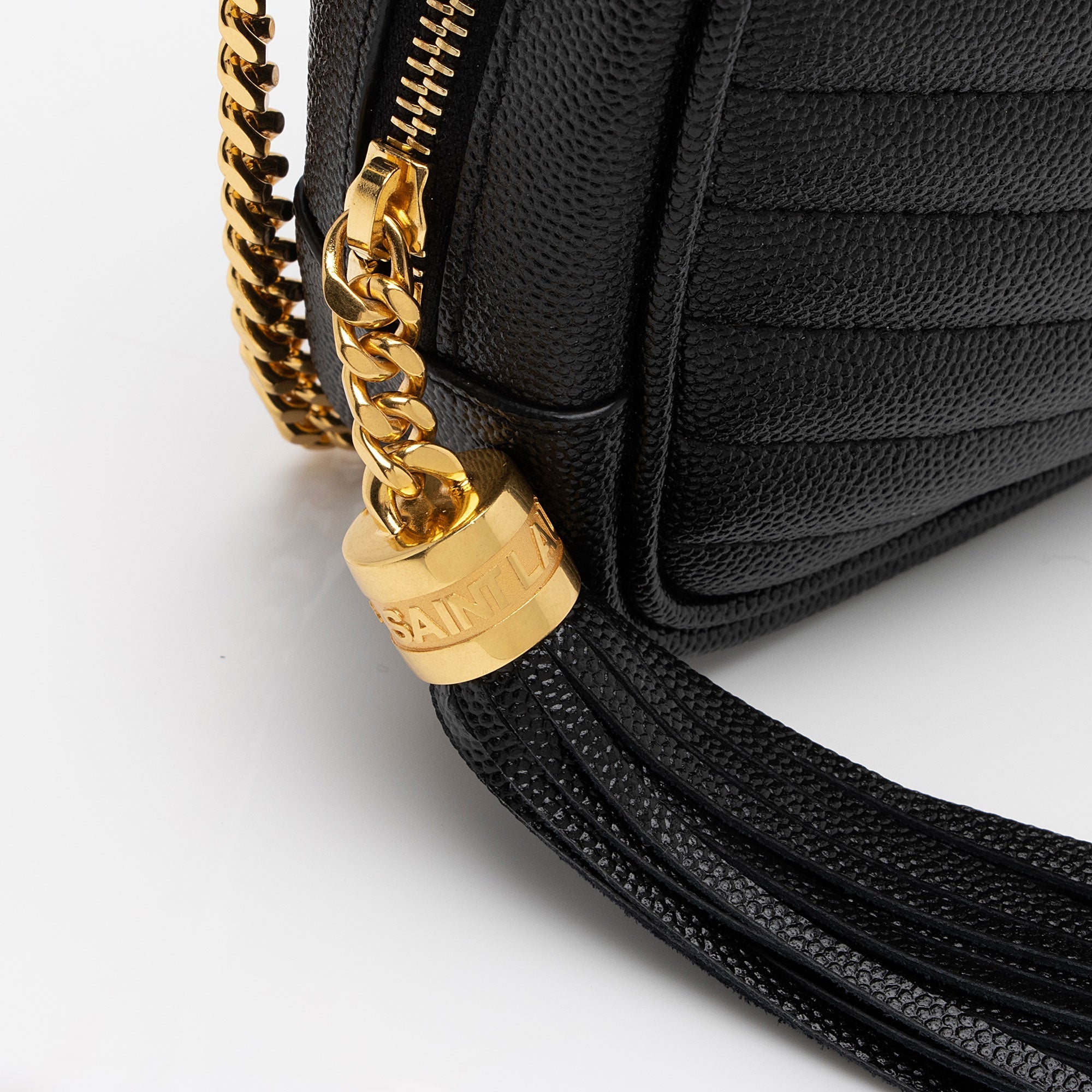 Saint Laurent Matelasse Grain de Poudre Monogram Lou Mini Camera Bag (SHF-TAc6LT)