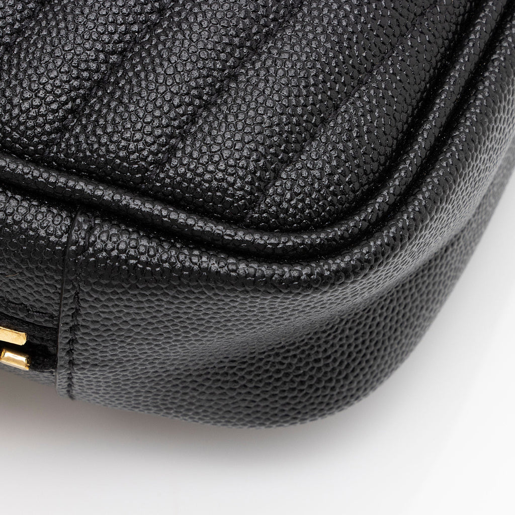 Saint Laurent Matelasse Grain de Poudre Monogram Lou Mini Camera Bag (SHF-TAc6LT)