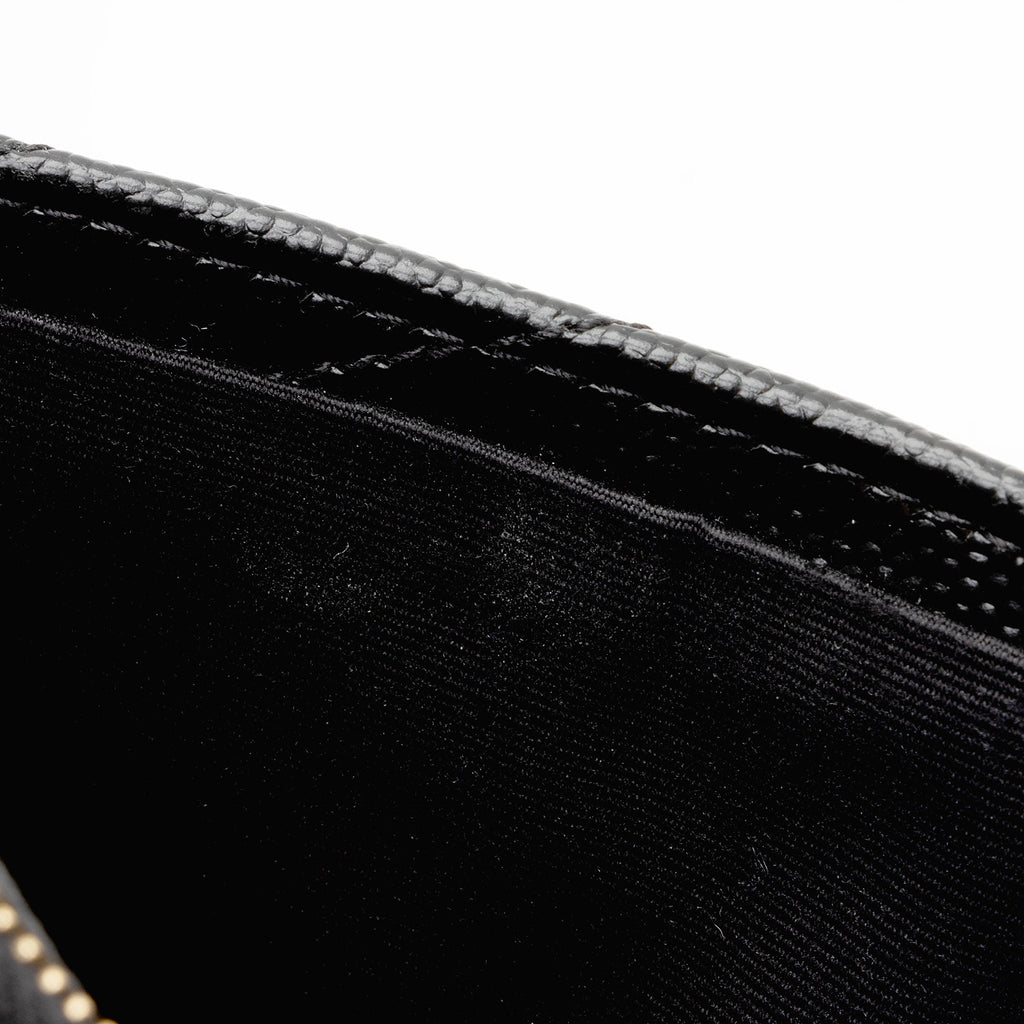 Saint Laurent Matelasse Grain de Poudre Monogram Bill Pouch (SHF-ikSGxC)