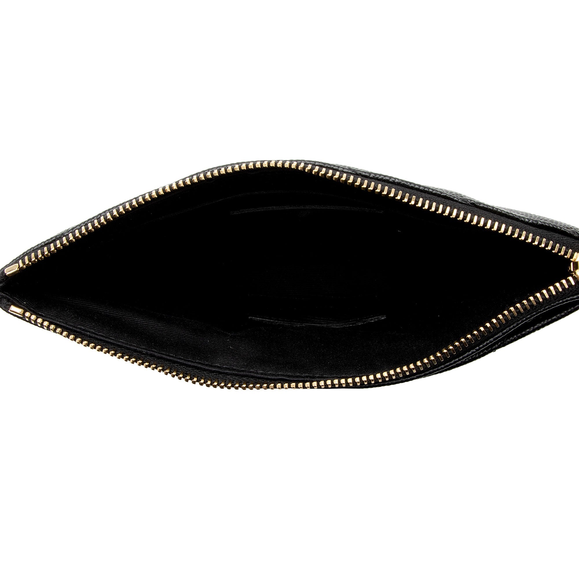 Saint Laurent Matelasse Grain de Poudre Monogram Bill Pouch (SHF-ikSGxC)
