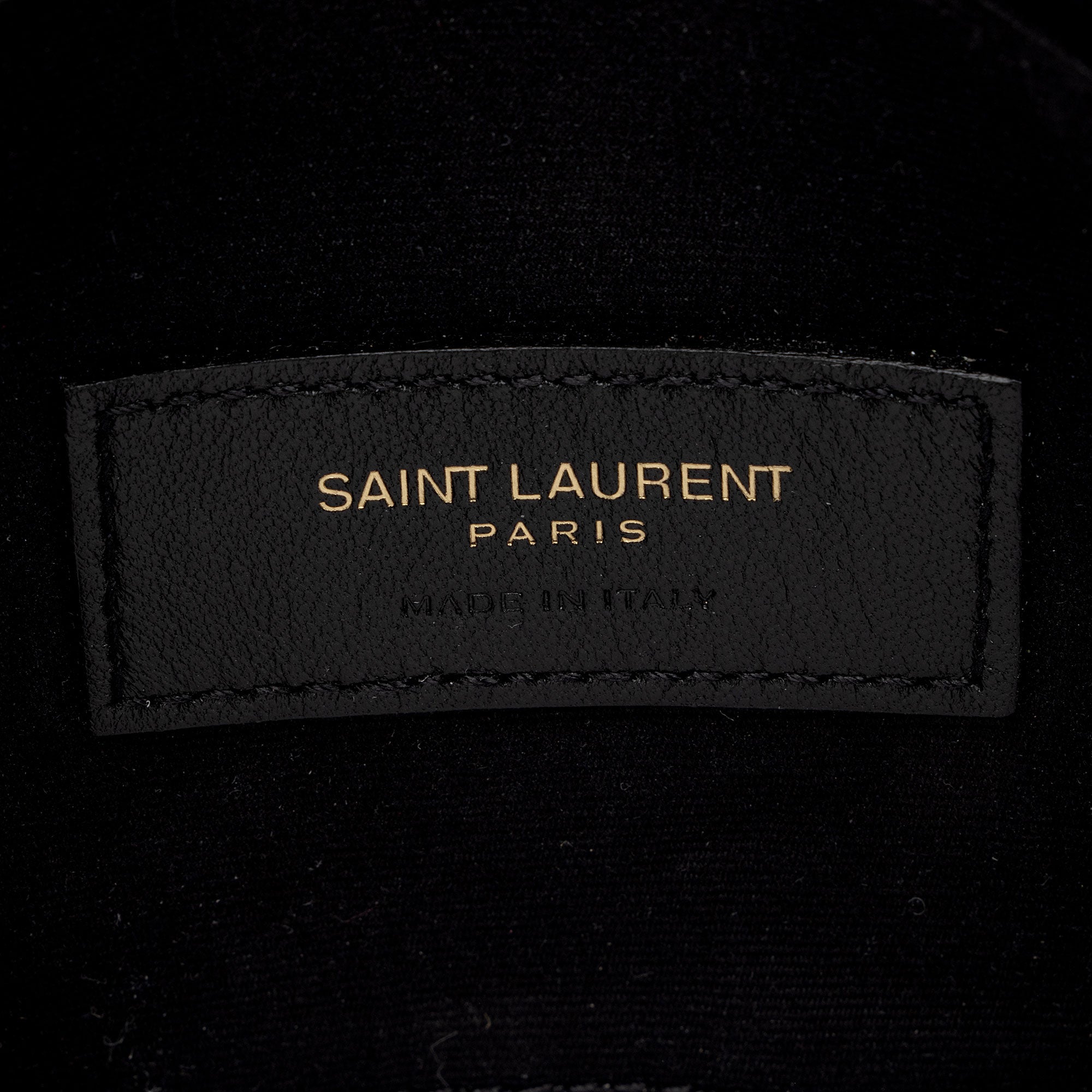 Saint Laurent Matelasse Grain de Poudre Monogram Bill Pouch (SHF-ikSGxC)