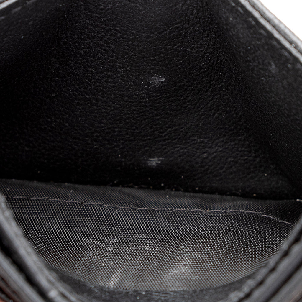Saint Laurent Matelasse Grain de Poudre Monogram Card Case (SHF-6ioPjj)