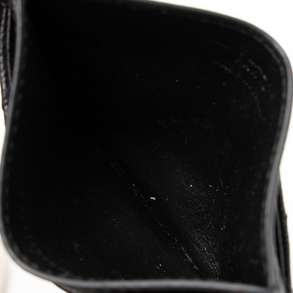 Saint Laurent Matelasse Grain de Poudre Monogram Card Case (SHF-f11Wsk)