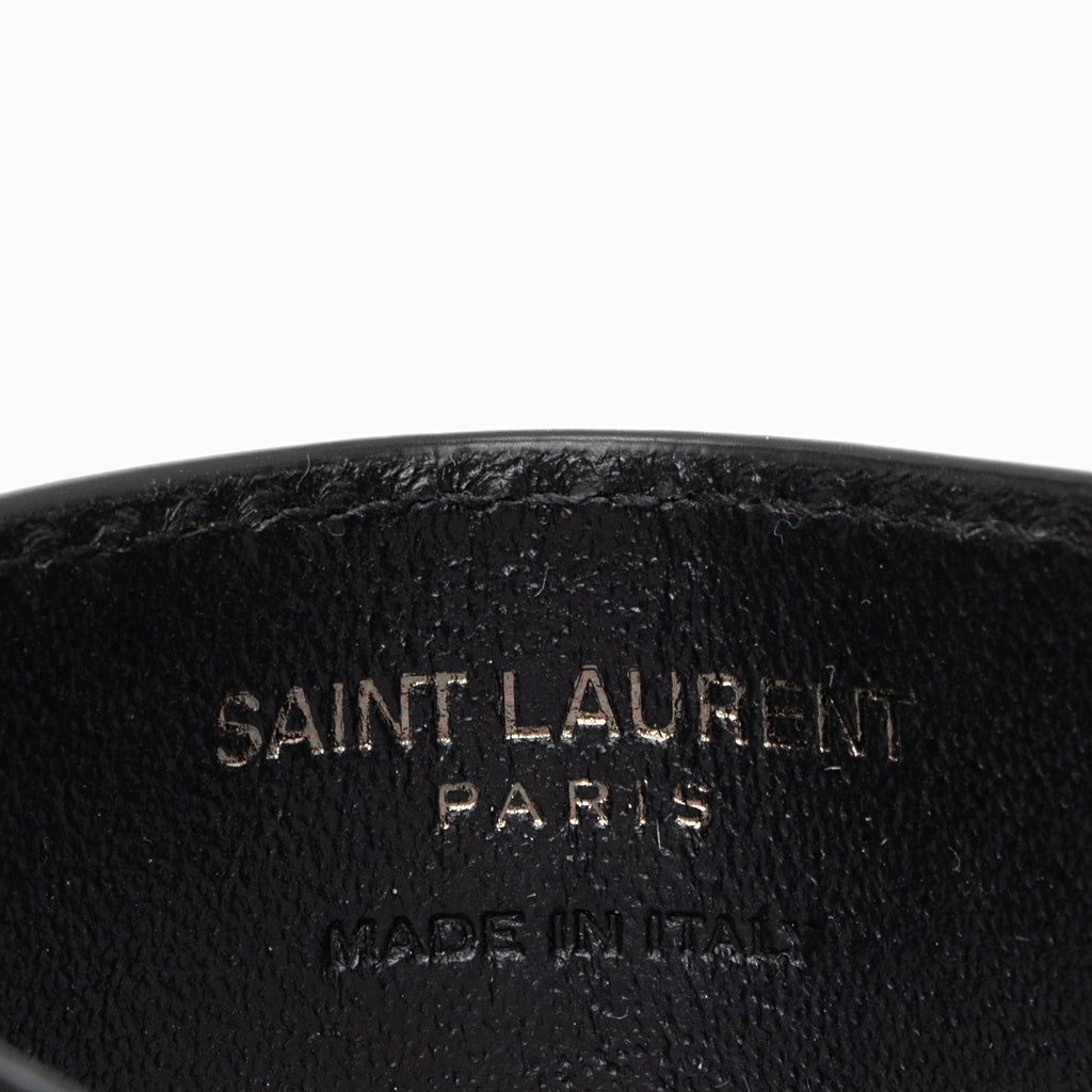 Saint Laurent Matelasse Grain de Poudre Monogram Card Case (SHF-f11Wsk)