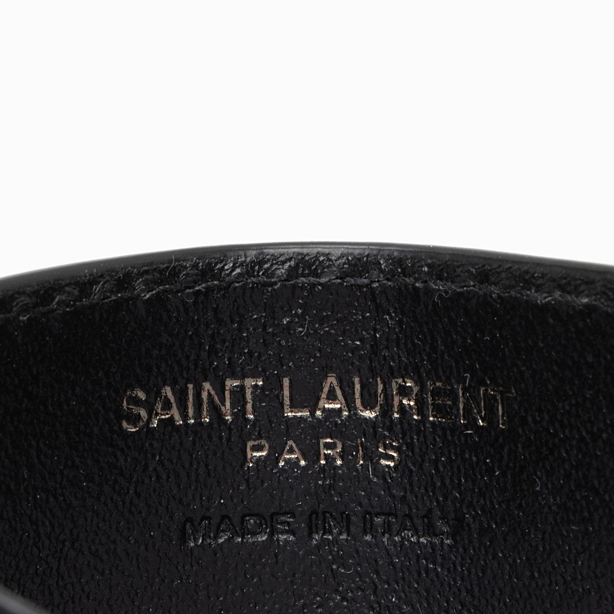 Saint Laurent Matelasse Grain de Poudre Monogram Card Case (SHF-f11Wsk)