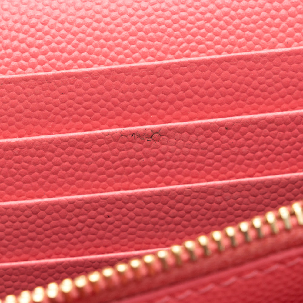Saint Laurent Matelasse Grain de Poudre Monogram Chain Wallet (SHF-19387)