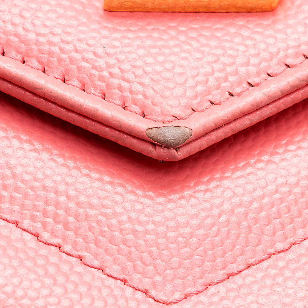Saint Laurent Matelasse Grain de Poudre Monogram Chain Wallet (SHF-19387)