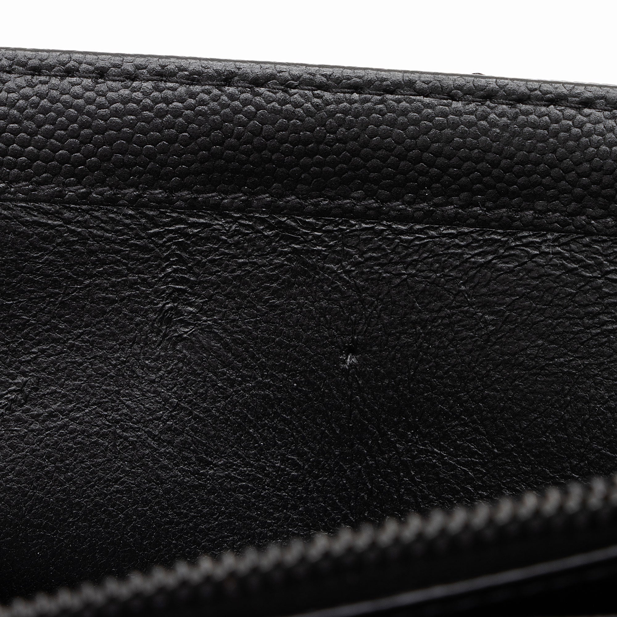 Saint Laurent Matelasse Grain de Poudre Monogram Chain Wallet (SHF-rfsFTm)