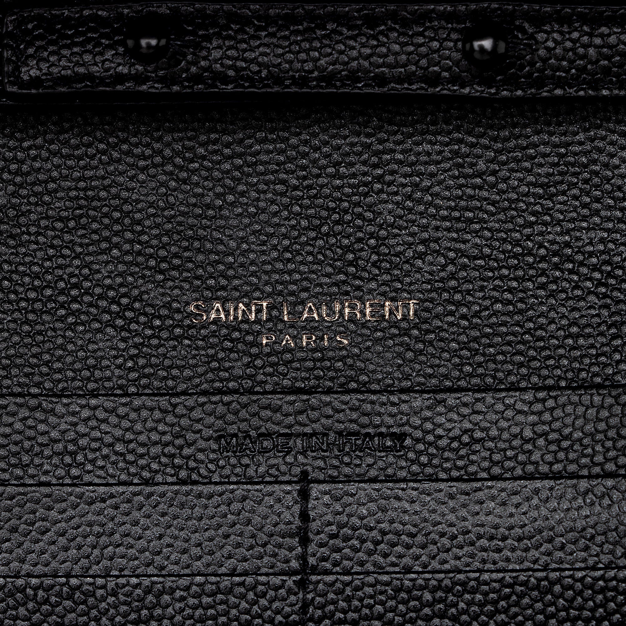 Saint Laurent Matelasse Grain de Poudre Monogram Chain Wallet (SHF-rfsFTm)