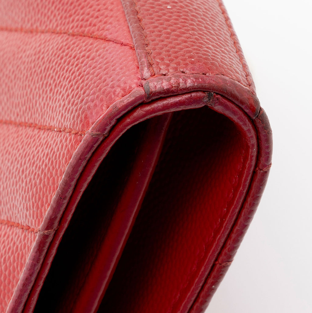 Saint Laurent Matelasse Grain de Poudre Monogram Chain Wallet (SHF-RDpK3X)