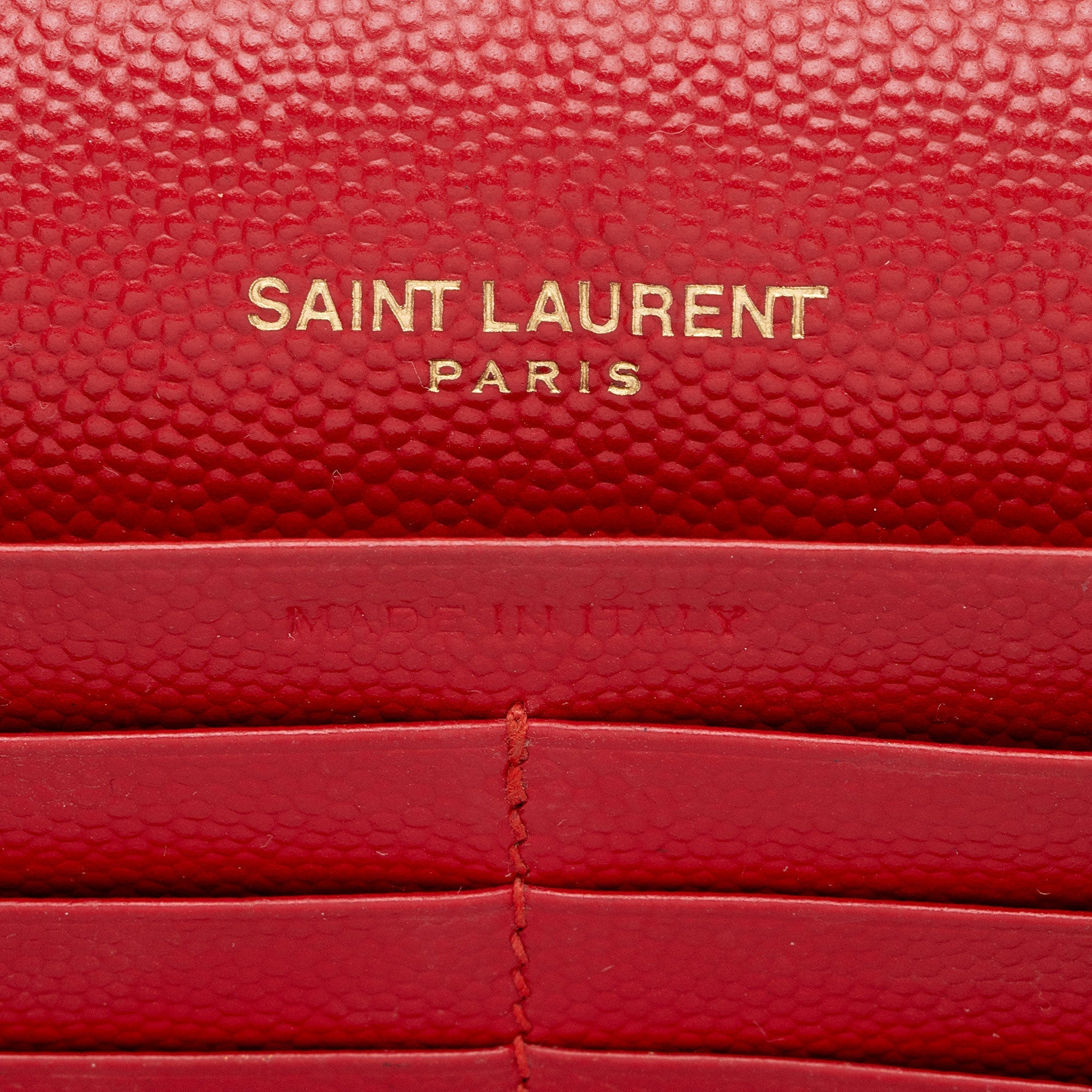Saint Laurent Matelasse Grain de Poudre Monogram Chain Wallet (SHF-RDpK3X)
