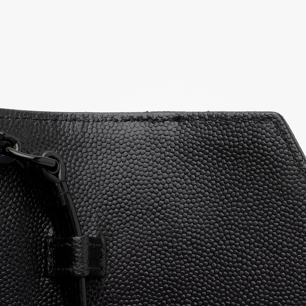 Saint Laurent Matelasse Grain de Poudre Monogram Chain Wallet (SHF-FNayQN)