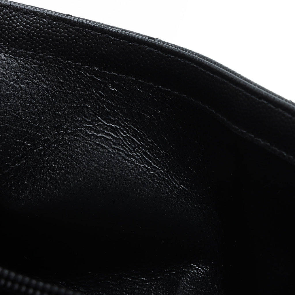 Saint Laurent Matelasse Grain de Poudre Monogram Chain Wallet (SHF-RiSHS0)