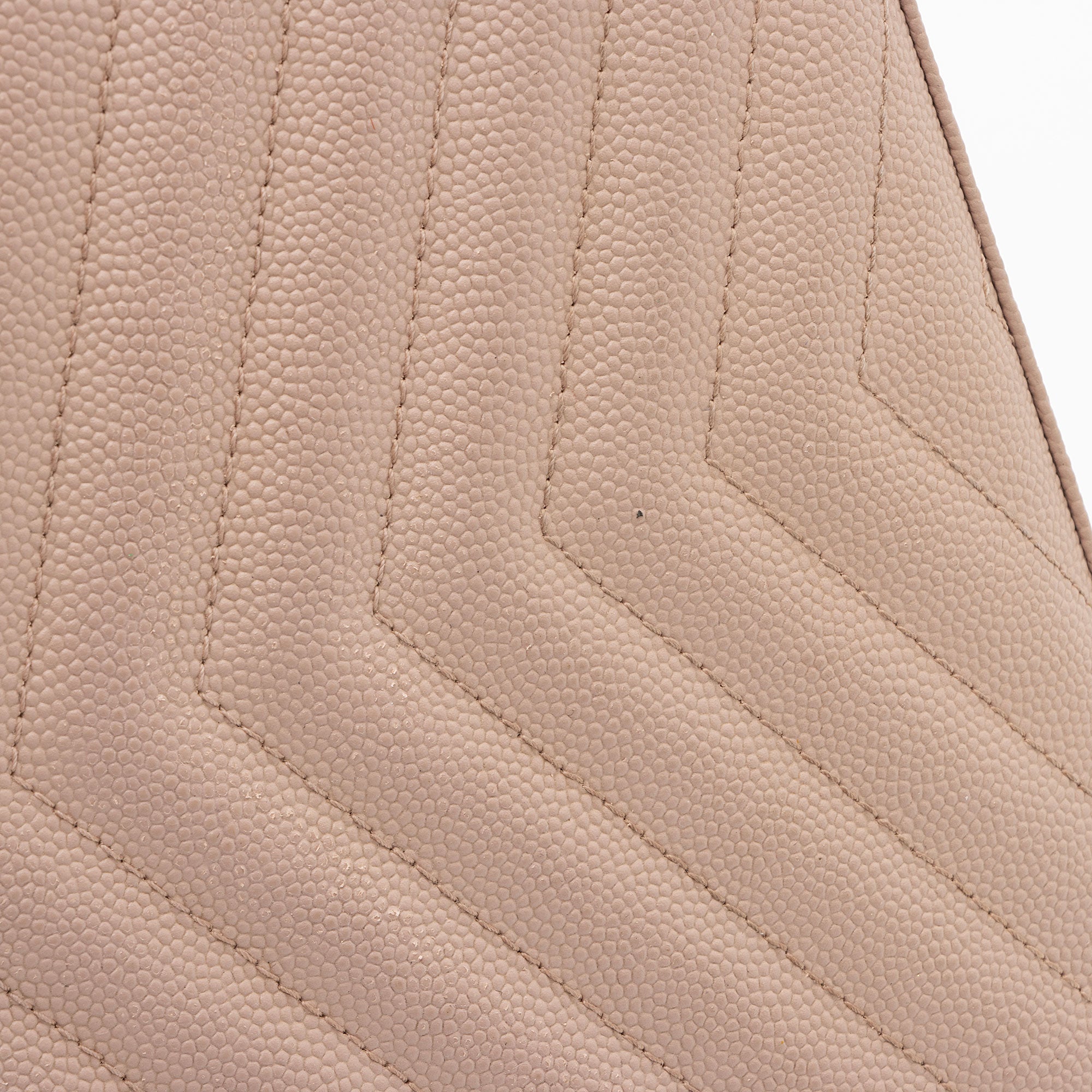 Saint Laurent Matelasse Grain de Poudre Monogram Chain Wallet (SHF-hbOqZ2)