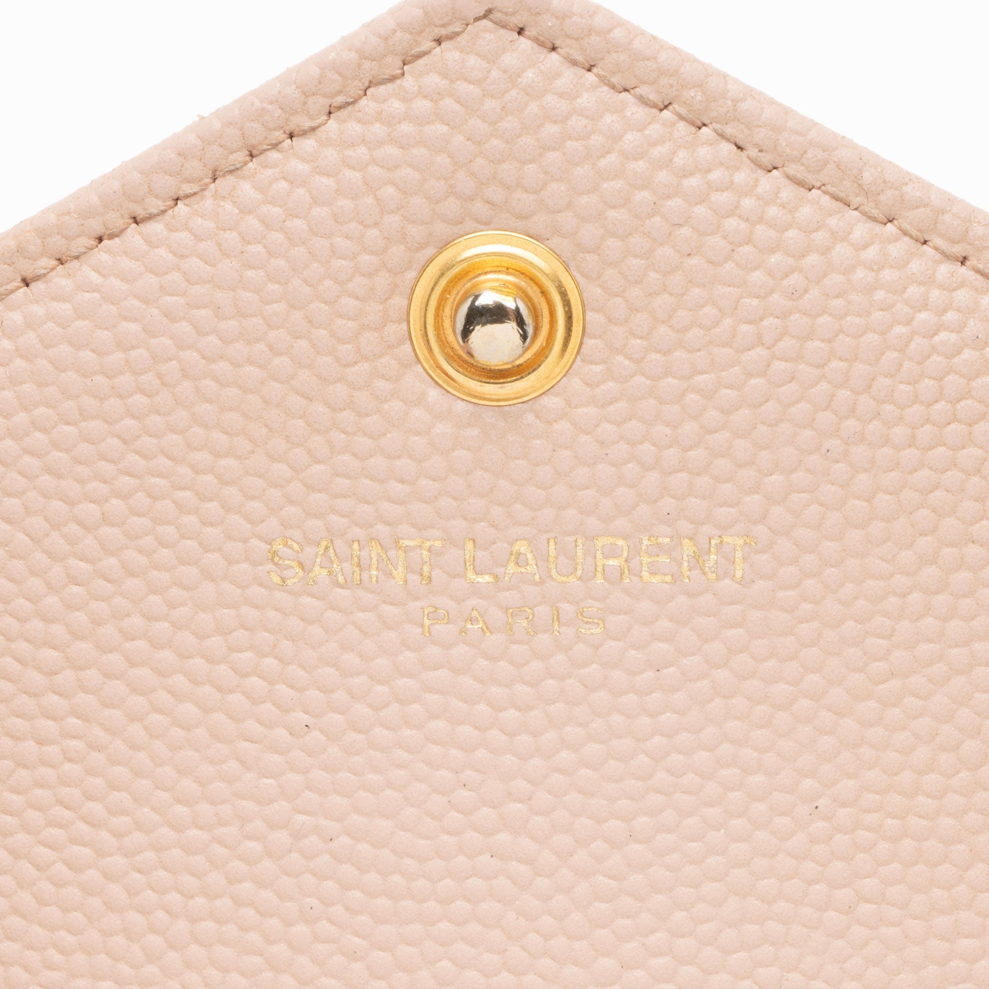 Saint Laurent Matelasse Grain de Poudre Monogram Chain Wallet (SHF-hbOqZ2)